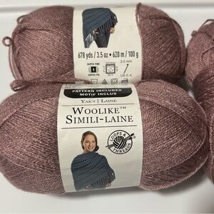 Woolike Yarn in Pink